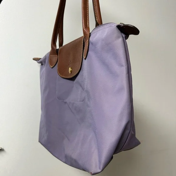 Longchamp Purple Tote with Brown Accents - Picture 14 of 14